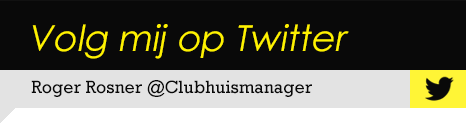 Volg mij op Twitter - @Clubhuismanager